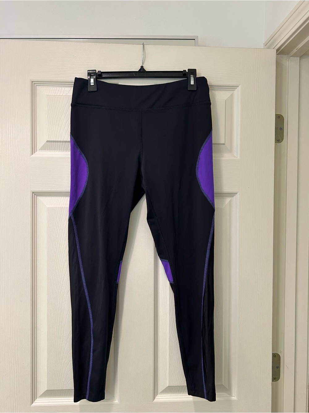 Alala Black Leggings with Purple Accents